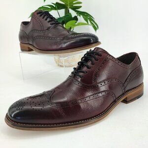 Stacy Adams Men's Dunbar Wingtip Brown Oxford Dress Shoes Size 9M